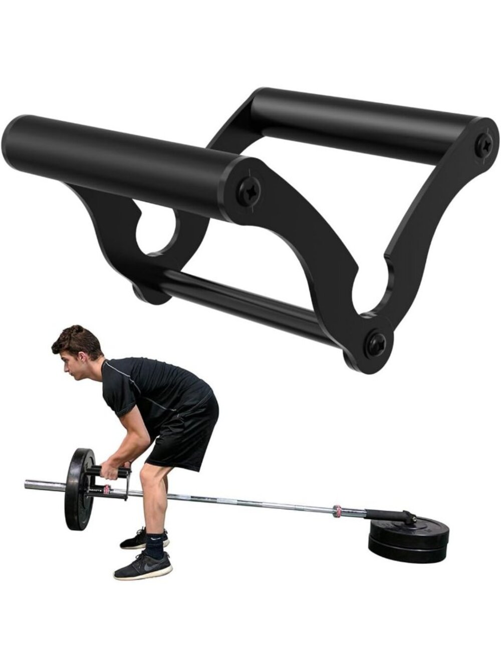 Multi-Grip Landmine Handle Attachment for Barbell - Non-Slip Rubber, Fits